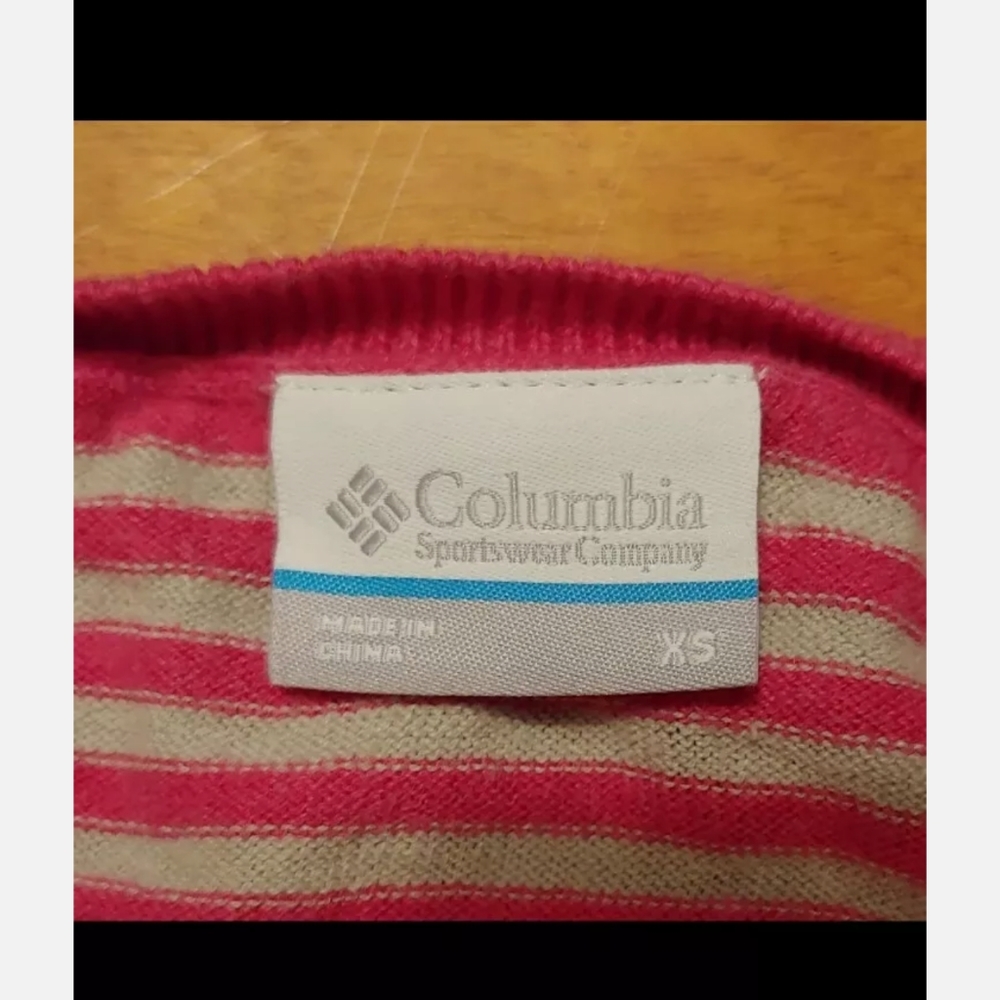 Women's Columbia Pink & Gray Sweater, XS - Picture 10 of 11